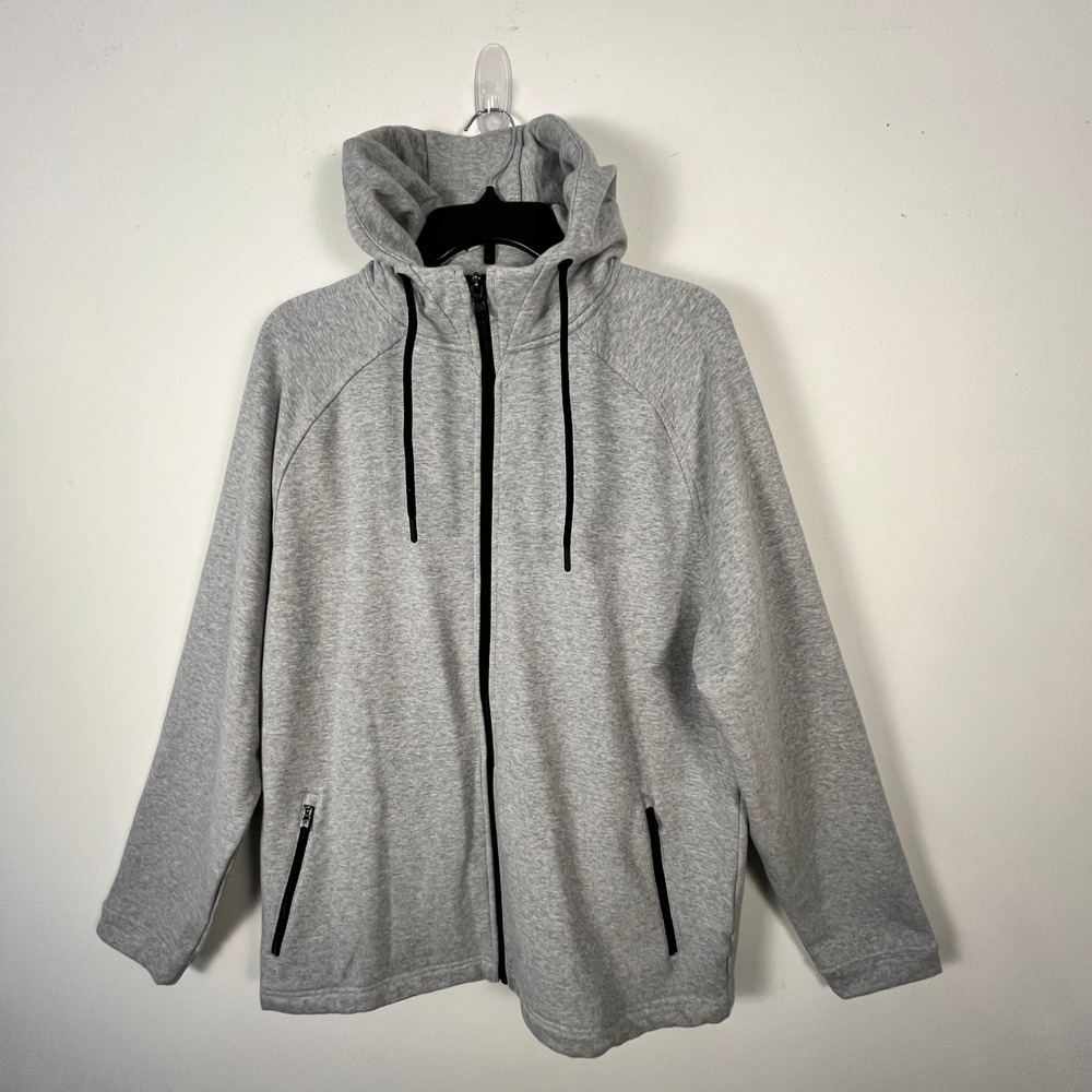 Public Rec Mens Weekender Full Zip Hoodie Heather Grey XL Pima Cotton
